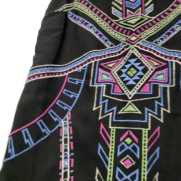 Flying Tomato Black Neon Aztec SouthWest Shift Pencil Short NWOT Dress Sz Small - Picture 4 of 11